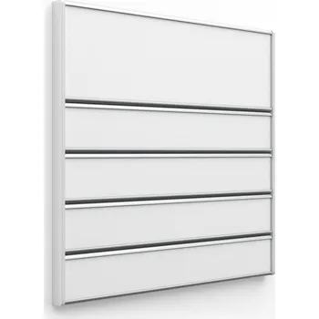 Informační tabulka Accept Dveřní tabulka ACS (zásuvný systém, 187 × 187 mm) (stříbrná tabulka (šedé bočnice))