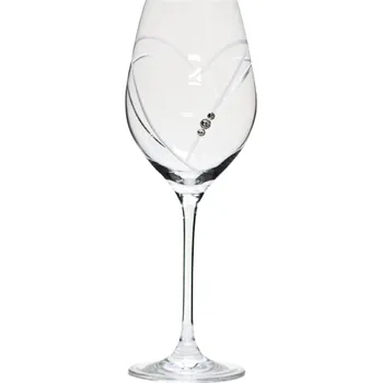 Sklenice B.BOHEMIAN Svatební skleničky 360 ml HEARTS 2 ks