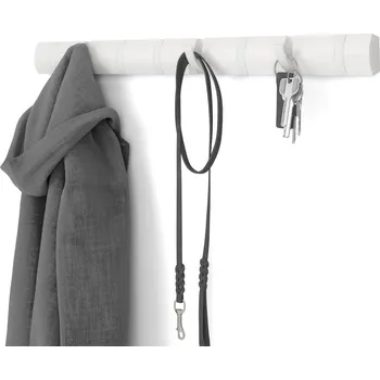 Věšák Nástěnný věšák 8 háčků Umbra Flip - bílý/bílý bílá