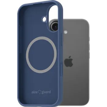Pouzdro na mobilní telefon AlzaGuard Silicone Case Compatible with Magsafe pro iPhone 17 modrý