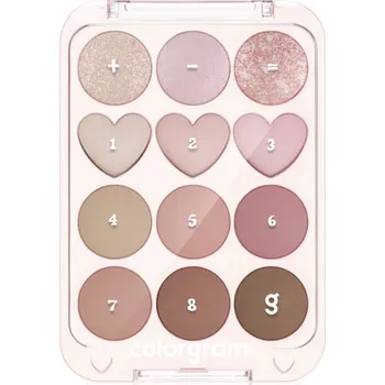 Oční stíny Colorgram Pin Point Eyeshadow Palette paletka očních stínů pro dokonalý vzhled odstín 02 Pink+Mauve 9.9 g