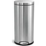 Simplehuman Pedálový koš 30l, kulatý, matná ocel, FPP