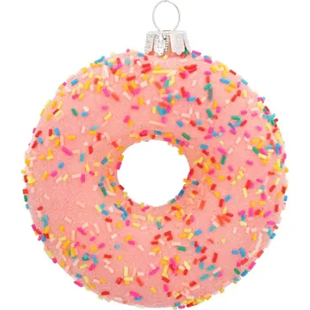 Vánoční dekorace COLMORE BY DIGA Vánoční ozdoba - Donut, růžová