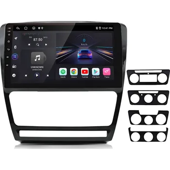 Auto Hi-Fi Ossuret 4+32GB Autorádio Škoda Octavia II 2008-2013, CarPlay, Android 13, GPS, WiFi, FM, Rámeček