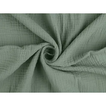 Mušelín / dvojitá gázovina, střední, 14 (45) zelená šalvěj tmavá