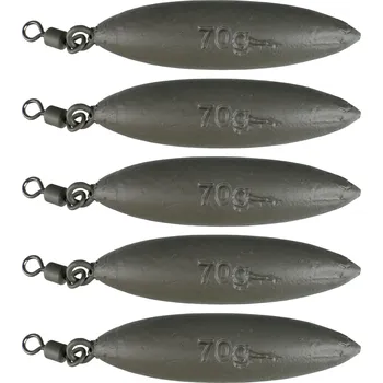 Suretti Olovo kaprové ZIP s očkem a obratlíkem 70g Barvené 5ks