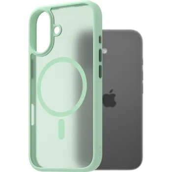Pouzdro na mobilní telefon AlzaGuard Matte Case Compatible with MagSafe pro iPhone 17 zelený