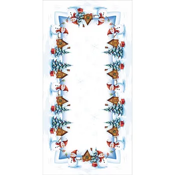 ubrus 4sleep Vánoční ubrus 50 × 100 cm - sněhuláci, modrý