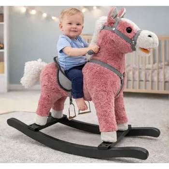 Houpací kůň Houpací kůň 74 cm Zvuky Růžový