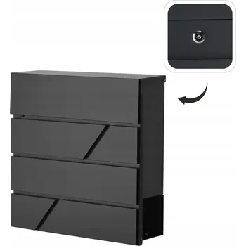 Poštovní schránka Poštovní schránka s přihrádkou na noviny GardenLine černá