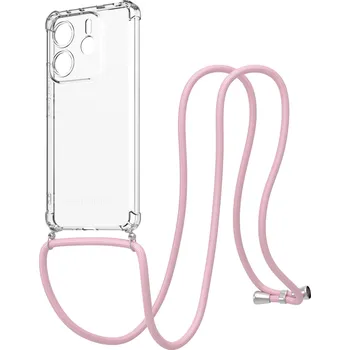 Pouzdro na mobilní telefon AlzaGuard Luxe Lanyard Case pro Xiaomi Redmi Note 14 5G růžový