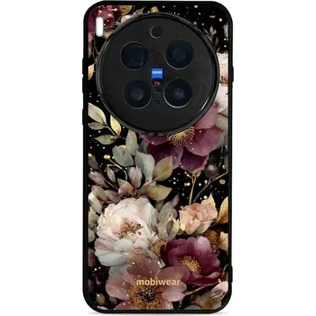 Mobiwear Glossy lesklé pouzdro na Vivo X300 Pro zlatavé kvítky
