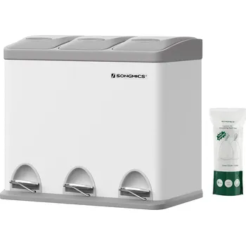 Odpadkový koš Odpadkový koš na tříděný odpad Rubbie bílý/šedý