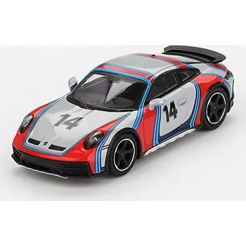 autíčko Porsche 911 Dakar Rally 1978 RHD Pravostranné Řízení 1:64 - MiniGT Porsche 911 - kovový model