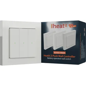 vypínač HEATIT Z-Push Wall Controller White RAL 9003 LESKLÁ