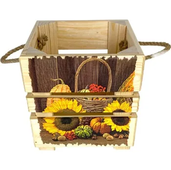 Úložný box Genex Bedýnka OK1-DÝNĚ 19 × 19 × 18 dřevěná