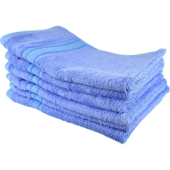 Ručník DOMMIO Sada bambusových ručníků na ruce 6 ks 30 × 50 cm, modrá