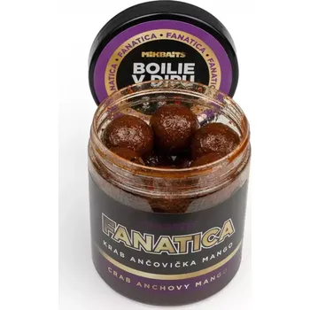 MIKBAITS Fanatica boilie v dipu 250ml - Krab Ančovička Mango 20mm