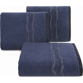 Ručník BAVLNĚNÝ RUČNÍK KARIN 50X90 CM TMAVĚMODRÁ