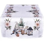 Forbyt Vánoční ubrus Skřítek s lucernou CYH6060C 40 × 140 cm