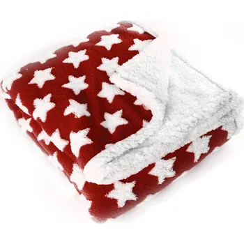 Dětská deka B.E.S. - Petrovice Deka s beránkem Wish mikroflanel dárkové balení - červená