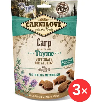 Carnilove Dog Semi Moist Snack Carp enriched with Thyme 3 × 200 g