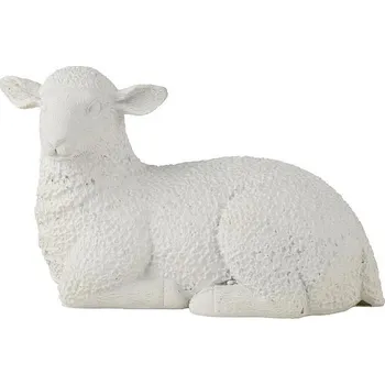 Velikonoční dekorace LENE BJERRE Velikonoční dekorace - Ovečka ležící bílá, 13 x 8 cm