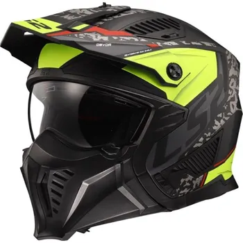 Helma na motorku LS2 OF606 DRIFTER-06 DEVOR Multifunkční trial matná-černá vel. S