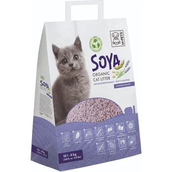 Podestýlka pro kočku M-Pets Stelivo sojové s vůní levandule 10 L