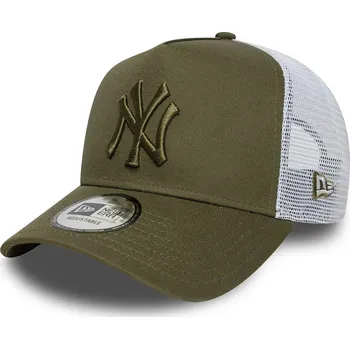Kšiltovka kšiltovka New Era 9FO AF League Ess.Trucker MLB New York Yankees - New Olive/New Olive one size