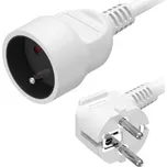 AlzaPower prodlužovací přívod 230V 1 zásuvka 5m bílý