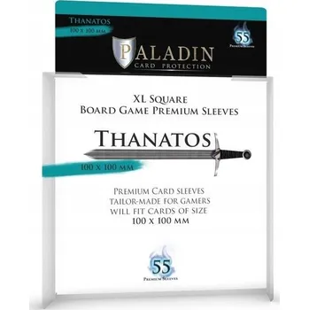 Příslušenství k deskovým hrám Obaly na karty Paladin Thanatos čtvercové 100x100 mm, 55 ks