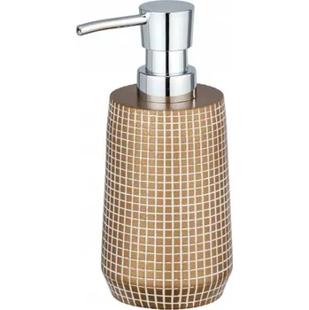 Dávkovač mýdla Wenko 300 ml žlutý manuální stojací dávkovač mýdla