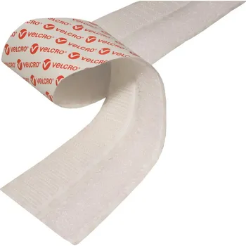 VELCRO Páska se suchým zipem, nalepovací, 20 mm × 2,5 m, bílá