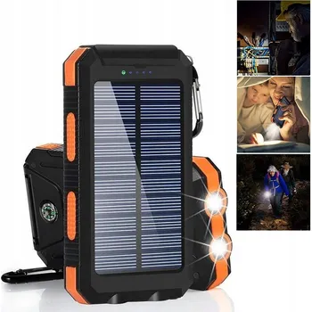 Powerbanka Solární powerbanka s kapacitou 26800 mAh, voděodolná, 55W rychlé nabíjení, LED