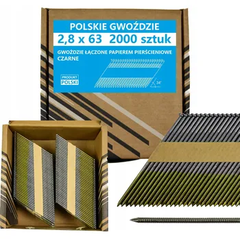 Hřebík Polské hřebíky do hřebíkovačky spojené papírem 2,8x63 mm 34° 2000ks CSP