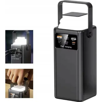 Powerbanka Powerbank Rychlé Nabíjení Notebook Kempování + Super Svítivá LED