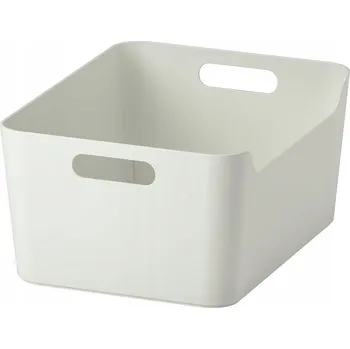 Úložný box VELKÝ ÚLOŽNÝ BOX, ODOLNÝ PLAST, bílá barva, 34x24 cm IKEA UPPDATERA