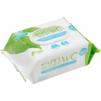 Toaletní papíry Vlhčený toaletní papír Bosque Verde bez zápachu s lístky 100 ks