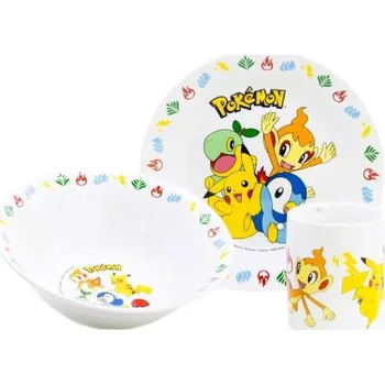Talíř Keramická souprava, 3 - dílná Pokémon