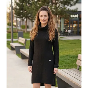 Dámská mikina Dámské mikinové šaty KIXMI RIVA ČERNÁ S