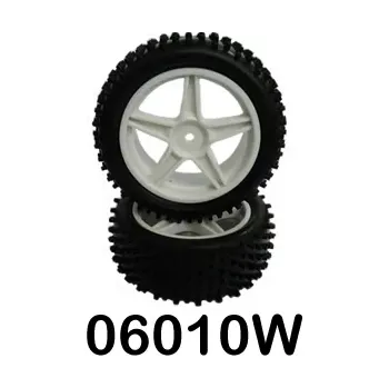 Himoto Gumy BUGGY komplet nalepené 1/10 - přední bílé, 2ks.