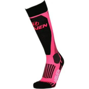Zimní kompresní podkolenky Haven Compressive Ski - růžové-černé, 8-9