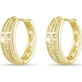 Šperk Biju Pozlacené náušnice se ornamentovaným zirkonem 1003080