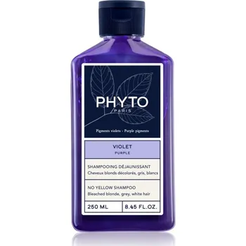 Šampon Phyto Violet No Yellow Shampoo tónovací šampon pro blond a melírované vlasy 250 ml