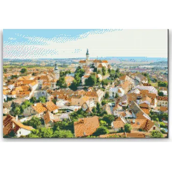 Diamantové malování Painting Queens Diamantové malování Výhled na město Mikulov, 80 × 120 cm, bez rámu, hranaté