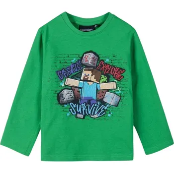 Pánské tričko Fashion UK - Minecraft: 167-48064 - tričko zelené 140 cm