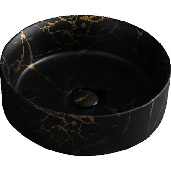 Umyvadlo na desku kulaté Hydrosan LAVA černé