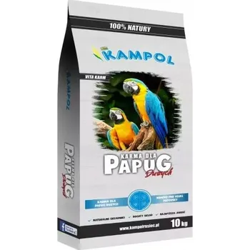 Krmivo pro ptáka KAMPOL KRMIVO KRMNÁ SMĚS ZRNÍ SMĚS PRO VELKÉ PAPOUŠKY, ARY A AMAZONKY PAD 10KG