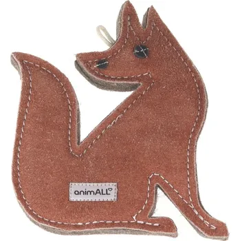 Hračka pro psa animALL Hračka Liška natural kůže podložená plstí 20 × 15 cm